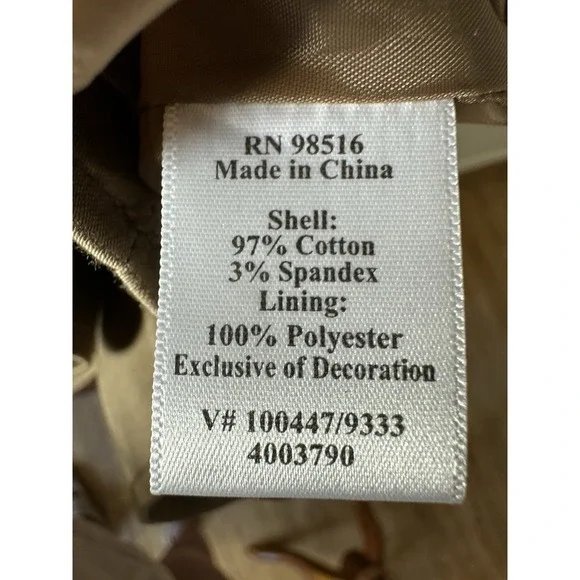 Coldwater Creek Chocolate Brown Cotton Blend Jacket w/Button Bead Trim - size 10 - Picture 9 of 10